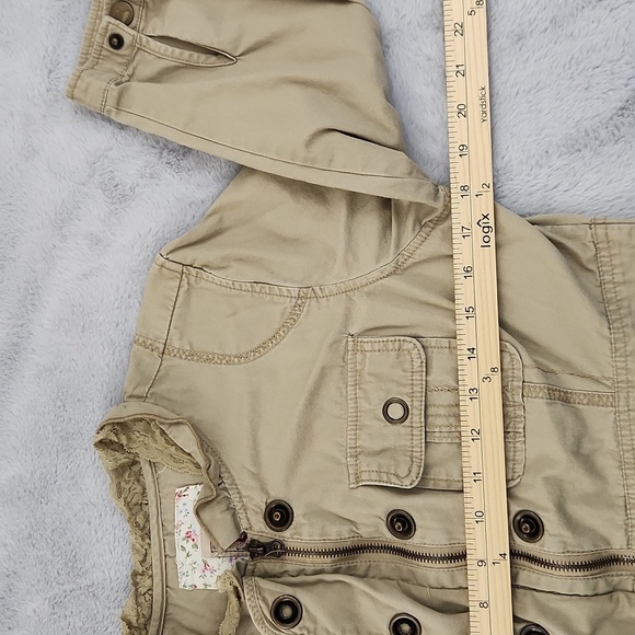 DECREE tan zip-up jacket size medium - Picture 9 of 11